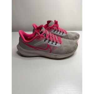 Nike Air Pegasus Women Running Shoes Gray Pink Lace Up Athletic Sz